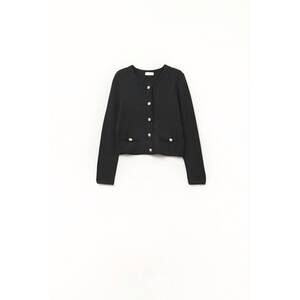 NEW Q2 women's buttons cardigan in black